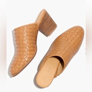 Madewell Harper Mule in Woven Leather Size 7